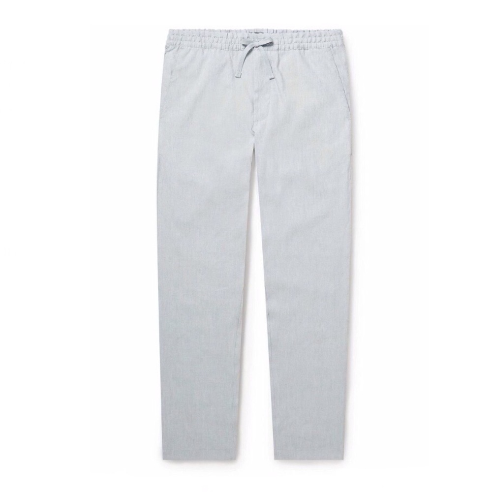 Club Monaco Light Grey Linen-Blend Pants